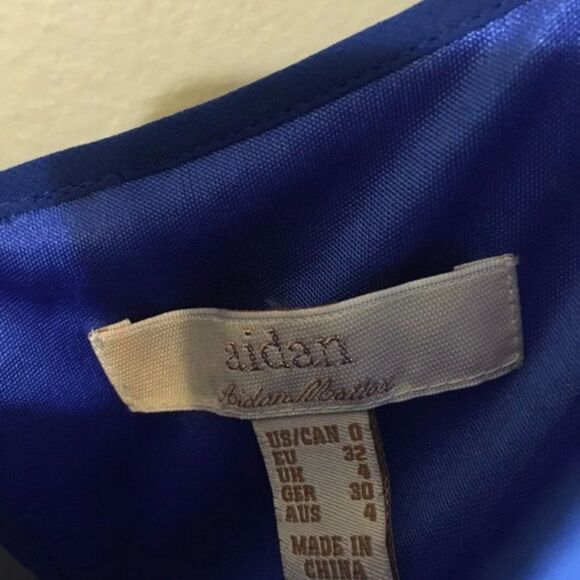 Aidan Mattox size 0 retro blue sequin dress - Picture 6 of 7